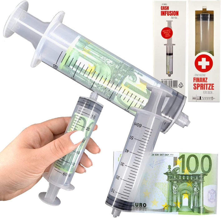 Geldspritze Finanzspritze Geldgeschenk Lustig Geschenkidee Geld Geschenk