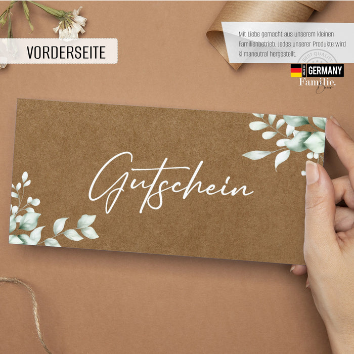 25 Blanko Gutscheine zum selber Ausfüllen Tattoo Studio