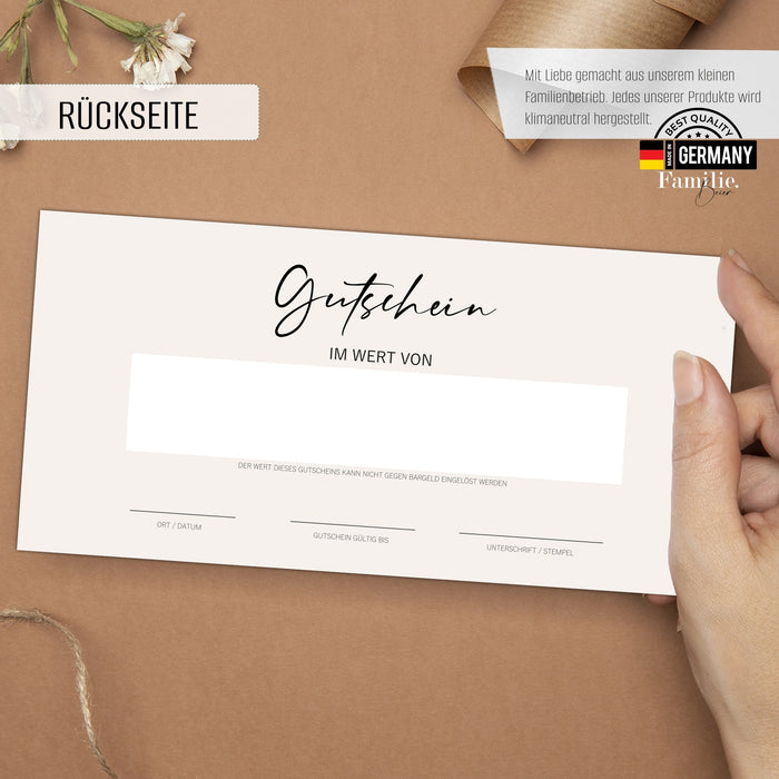 25 rote Gutscheine zum selber Ausfüllen