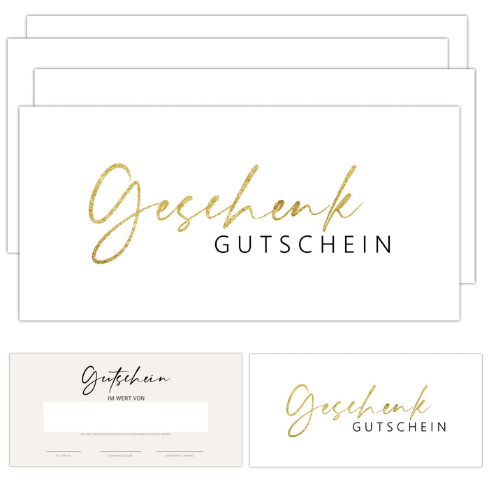 25 Blanko Geschenkgutscheine zum selbst ausfüllen
