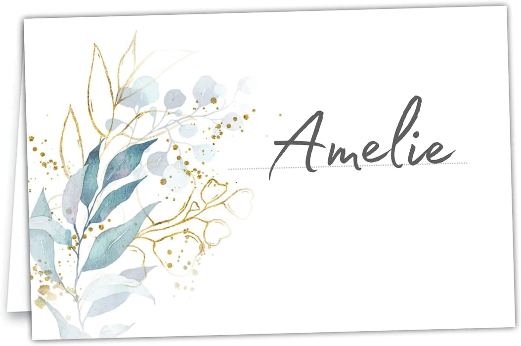 Tischkarten Namenskarten 25 Stück zum beschriften Hochzeit Geburtstag Konfirmation Kommunion Taufe Feier Namensschilder zum selbst beschriften Boho #I03