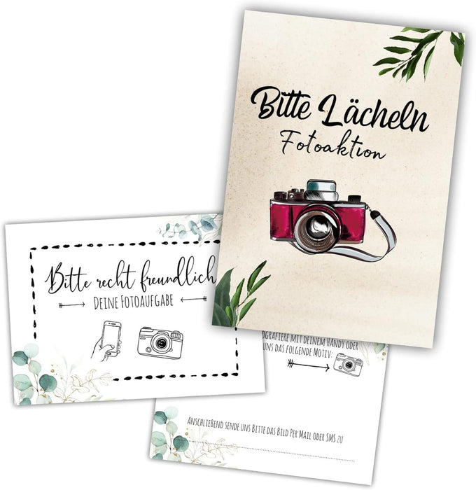 25er Set Fotoaufgabe Fotospiel Hochzeit