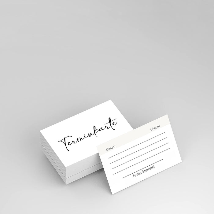 50 Schöne Terminkarten im schlichten Design | Terminkarte für Nagelstudio, Friseur, Massage, Termin Kosmetik, Physiotherapeut #F16