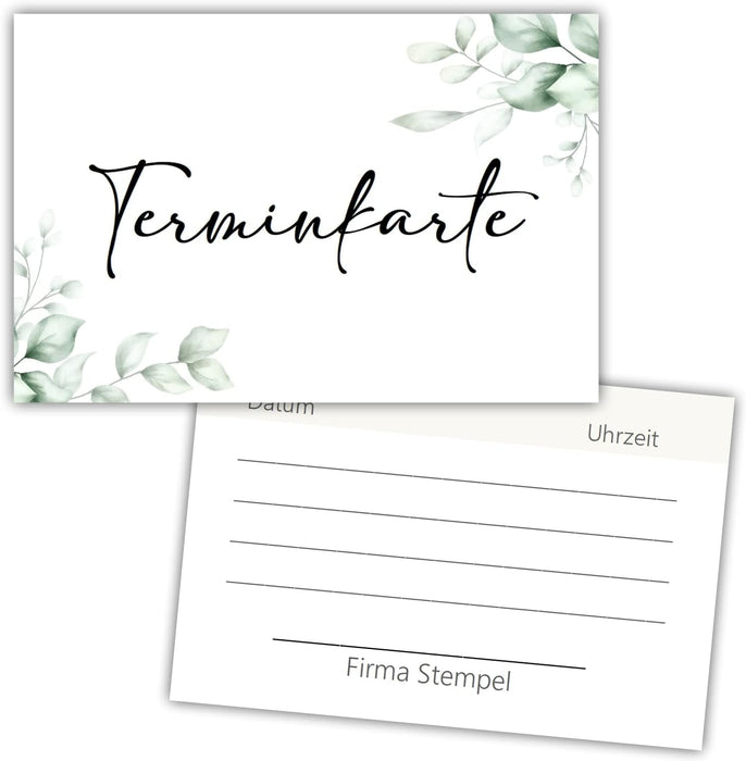 50 Schöne Terminkarten im schlichten Design | Terminkarte für Nagelstudio, Friseur, Massage, Termin Kosmetik, Physiotherapeut #F18