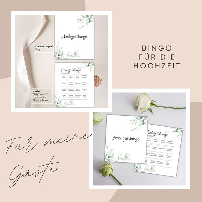 25 x Hochzeitsbingo Hochzeitsquiz Hochzeitsspiel