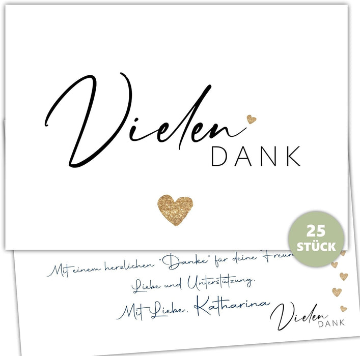 25 Dankeskarten