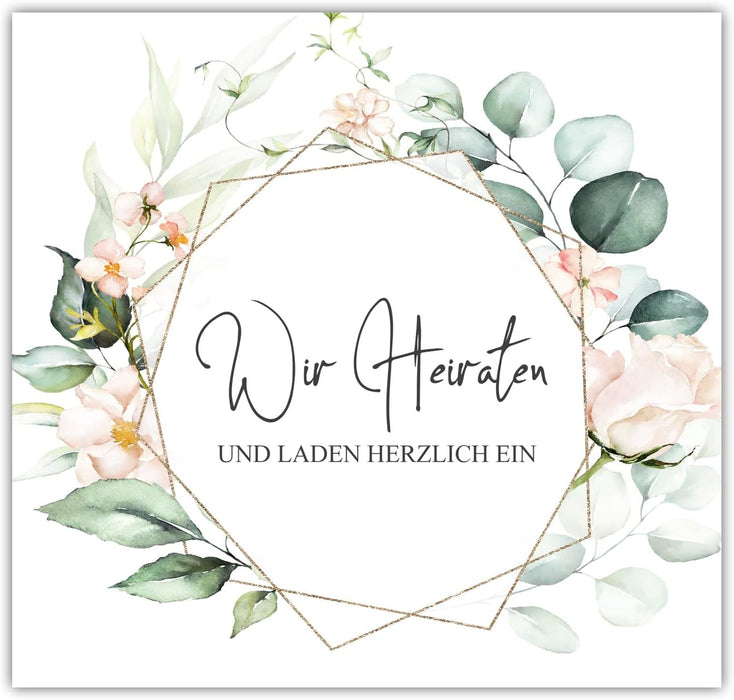 14 Einladungskarten Hochzeit