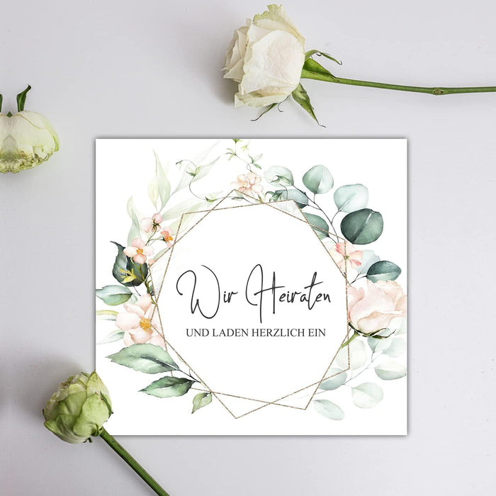 14 Einladungskarten Hochzeit
