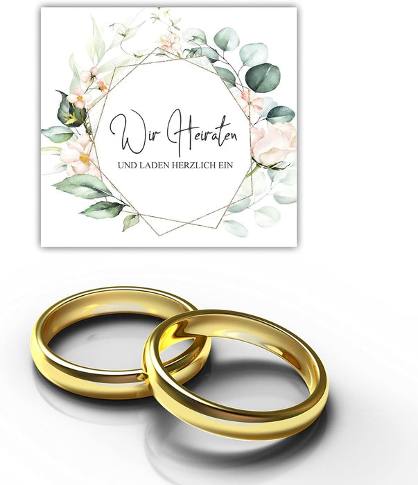 14 Einladungskarten Hochzeit