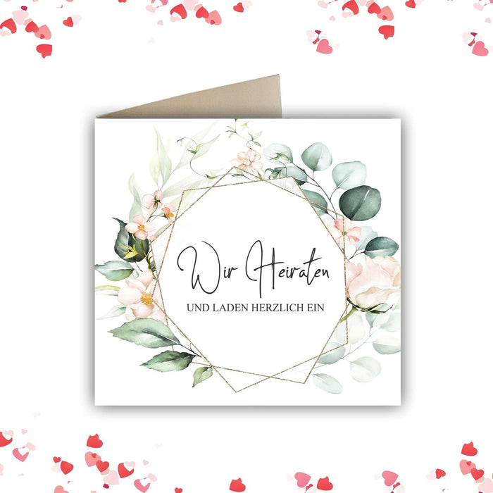 14 Einladungskarten Hochzeit