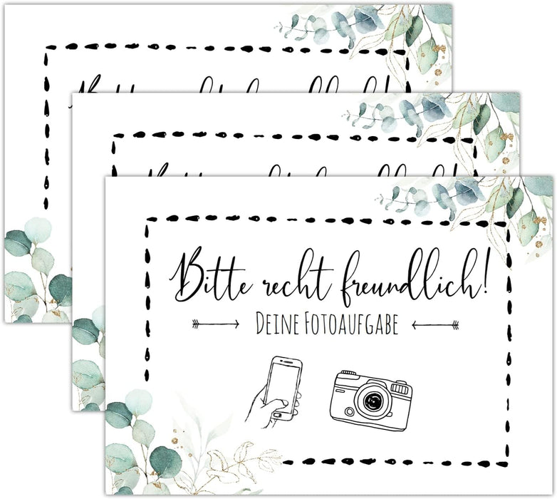 25er Set Fotoaufgabe Fotospiel Hochzeit