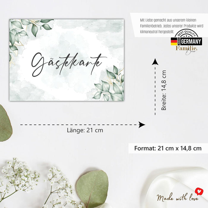 25 Gästekarten für Hochzeit Gästebuchkarten Hochzeitsspiel Hochzeitsgäste Gästebuchseiten Brautpaar Wedding Gästekarten zum ausfüllen Boho #J02