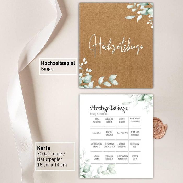25 x Hochzeitsbingo Hochzeitsquiz | Hochzeitsspiel | Hochzeitsgeschenk