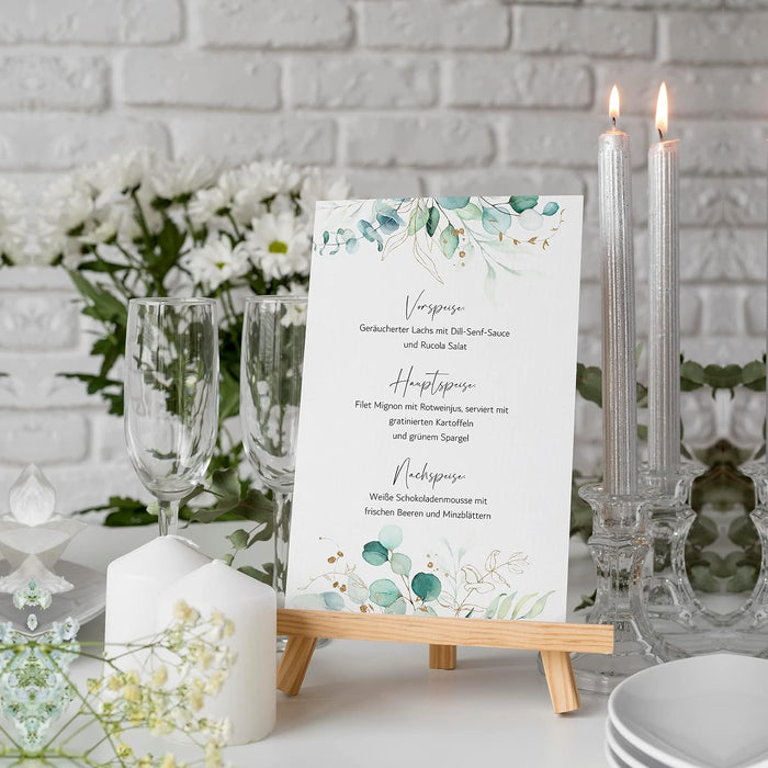 12 Stück Menükarten Hochzeit DIN A5