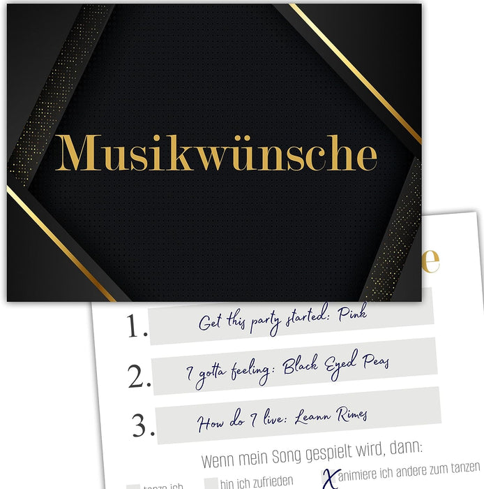 50 Musikwunschkarten Hochzeit Musikwunsch DJ Karten Musikwunschkarten Geburtstag Boho Musikwünsche Musikkarten Partykarten #G01