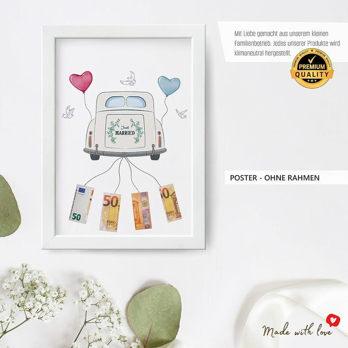 Geldgeschenk Hochzeit Geschenkidee Hochzeit Definition Poster Glückwunschkarte Hochzeit Geldgeschenk | Wandbild Geschenk Wanddeko | ohne Rahmen #L02