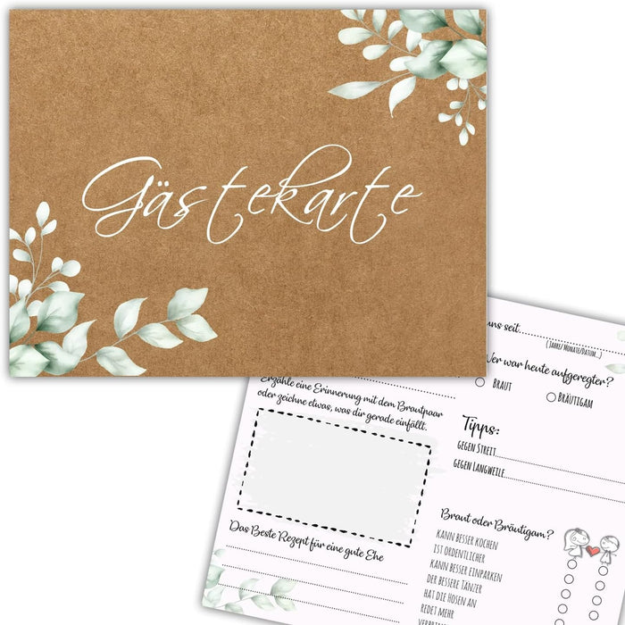 25er Set Schöne Gästekarten für Hochzeit Gästebuchkarten Hochzeitsspiel Hochzeitsgäste Gästebuchseiten Brautpaar Hochzeit Gästebuch Alternative Hochzeitsgästekarten #J05