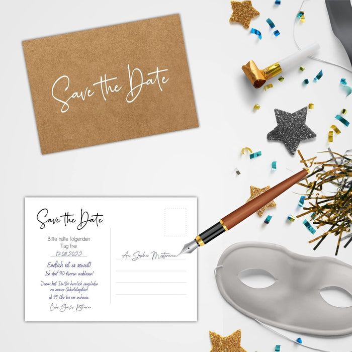 25 save the date Karten Geburtstag Taufe