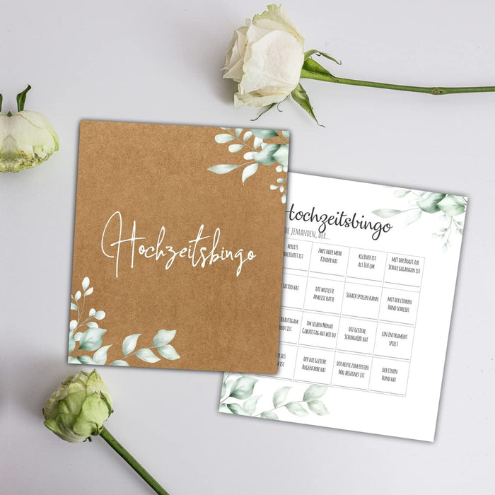 25 x Hochzeitsbingo Hochzeitsquiz | Hochzeitsspiel | Hochzeitsgeschenk