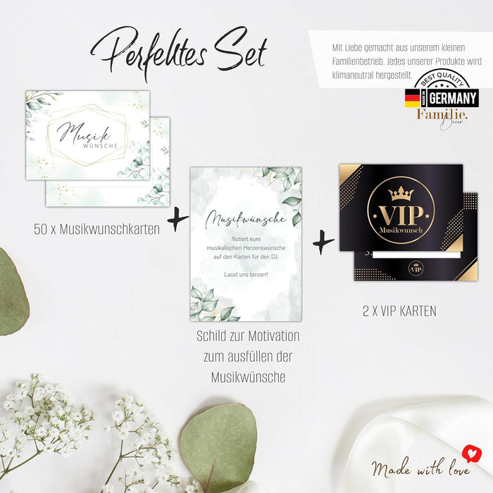 50 Musikwunschkarten inkl. VIP Karten
