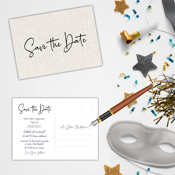 25 save the date Karten Geburtstag