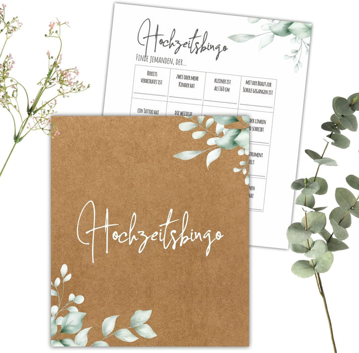 25 x Hochzeitsbingo Hochzeitsquiz | Hochzeitsspiel | Hochzeitsgeschenk