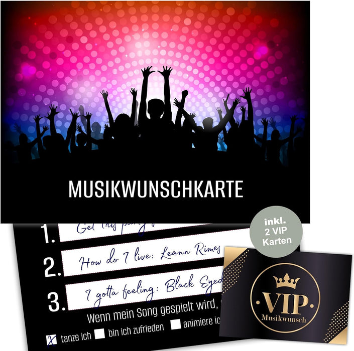 50 Musikwunschkarten inkl. VIP Karten