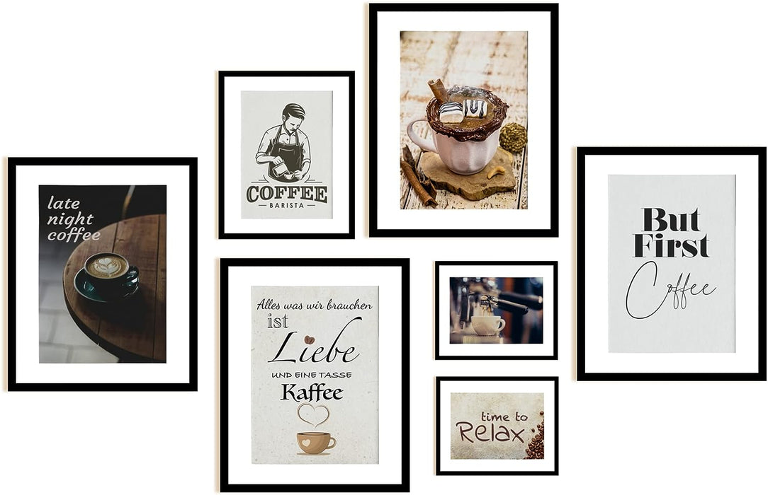 Küchen Poster Set Kaffee Collage