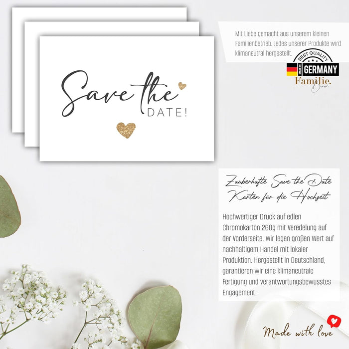 25 Save The Date Karten Hochzeit