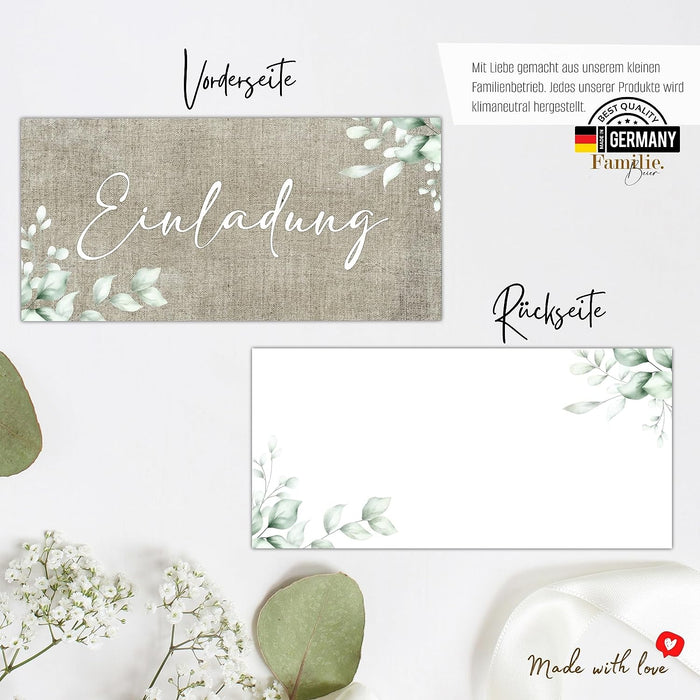 25 Einladungskarten für viele Anlässe
