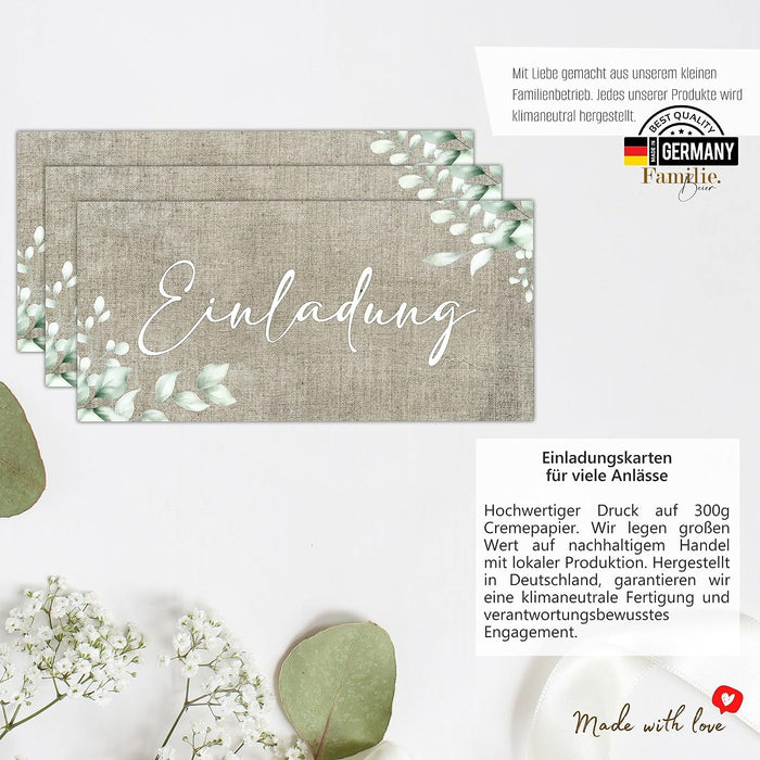 25 Einladungskarten für viele Anlässe