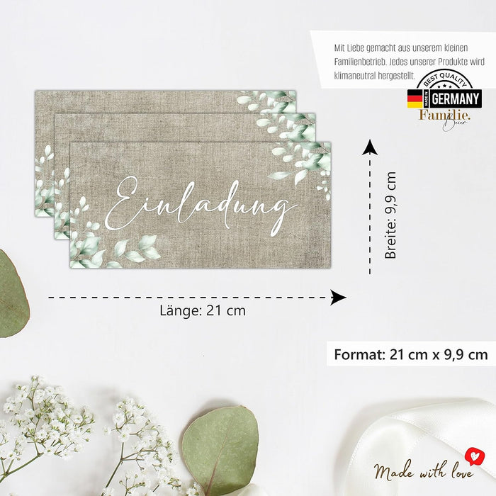 25 Einladungskarten für viele Anlässe