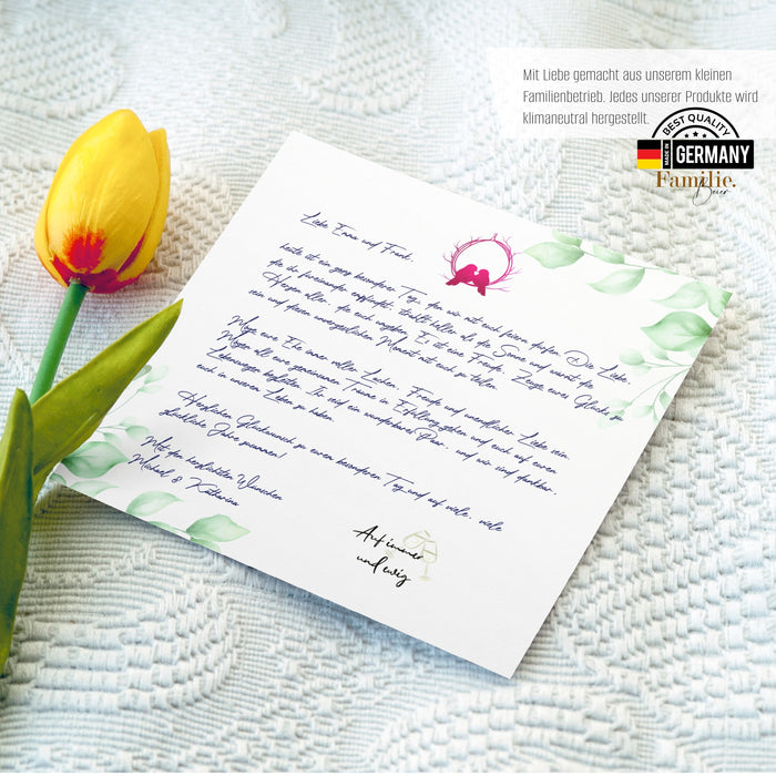 50 Gästekarten für die Hochzeit inkl. 128 Sticker und Wendeschild