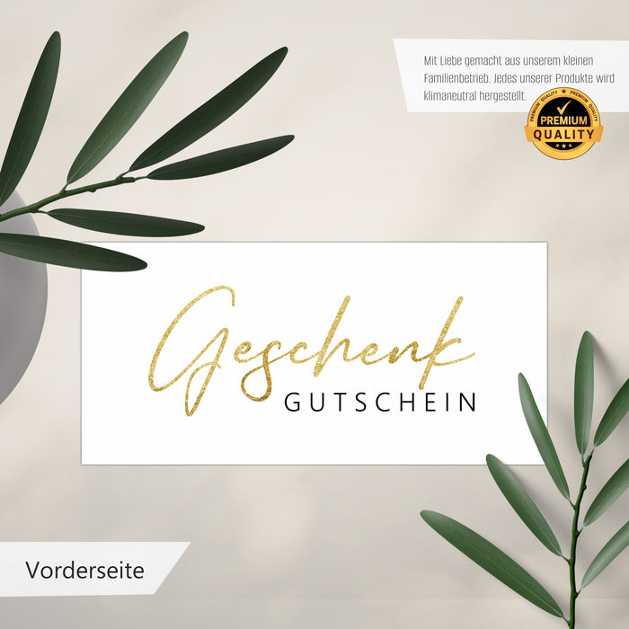 40 Blanko Gutscheine zum selbst Ausfüllen