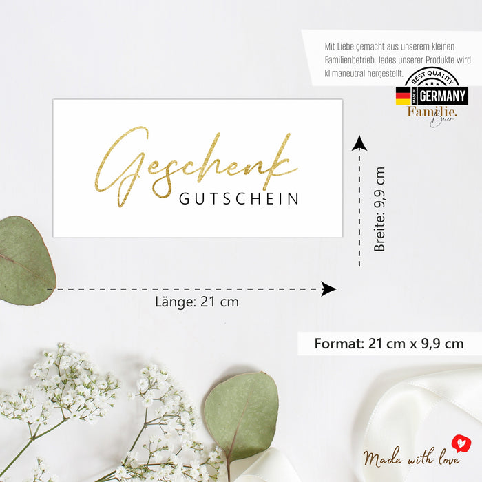 40 Blanko Gutscheine zum selbst Ausfüllen