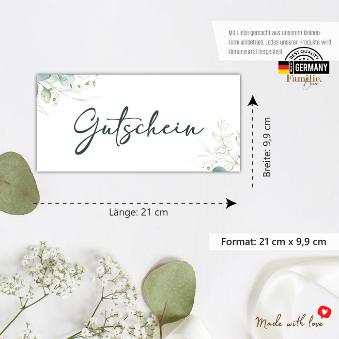 40 Blanko Gutscheine zum selber Ausfüllen