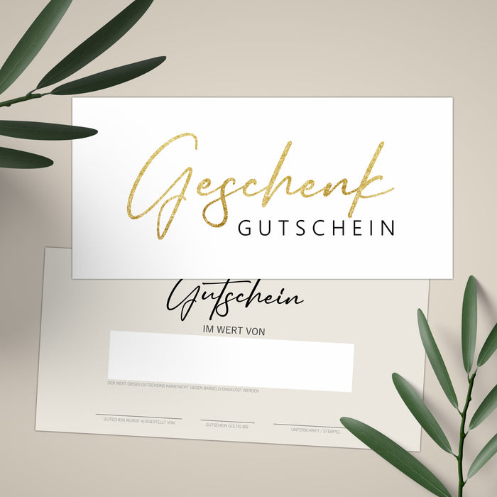 40 Blanko Gutscheine zum selbst Ausfüllen