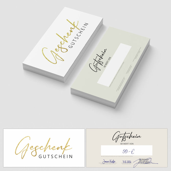 40 Blanko Gutscheine zum selbst Ausfüllen