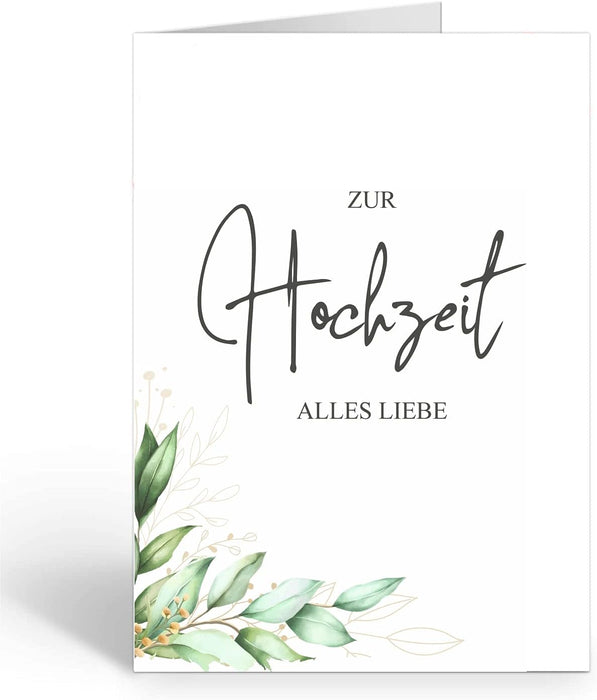 3er Set Hochzeitskarten Glückwunschkarten 300g Creme Papier
