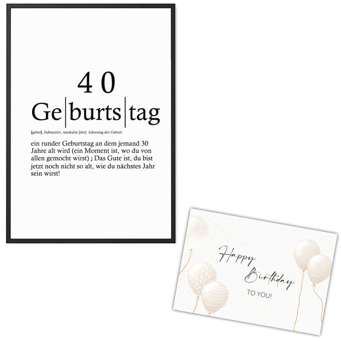 Perfekte Geschenkidee zum 40. Geburtstag für Frauen und Männer
