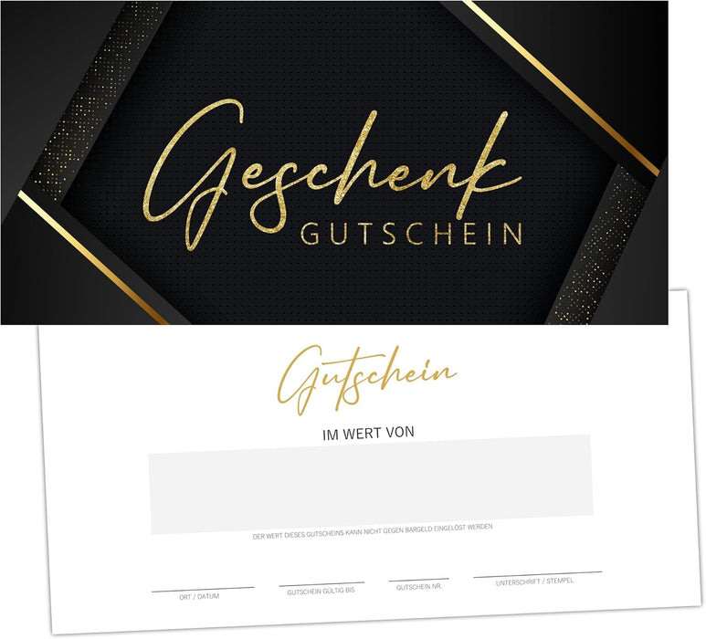 25 blanko Gutscheine zum selber ausfüllen für die Kosmetik Restaurant Friseur