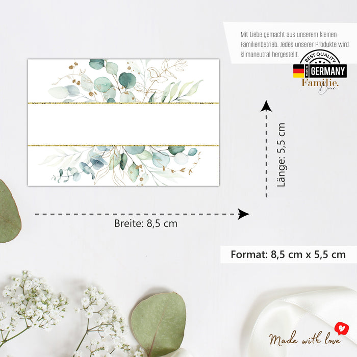 30 Tischkarten 15 Menükarten 30 Gastgeschenke zum selbst beschriften für Hochzeit