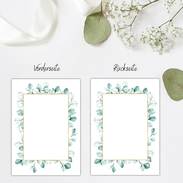 14 Menükarten Hochzeit DIN A5 Format