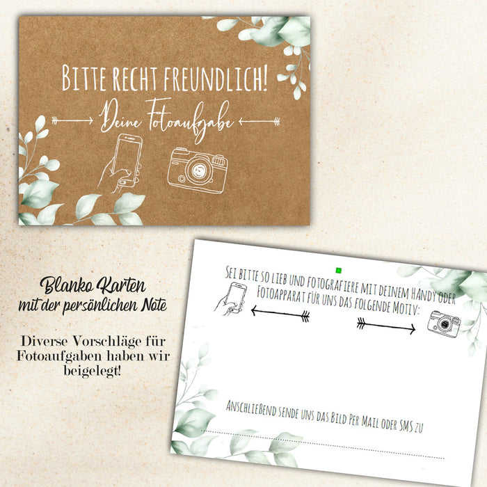 25er Set Fotoaufgabe Fotospiel Hochzeit | Geschenkidee Hochzeit