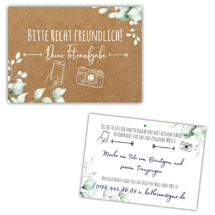 25er Set Fotoaufgabe Fotospiel Hochzeit | Geschenkidee Hochzeit