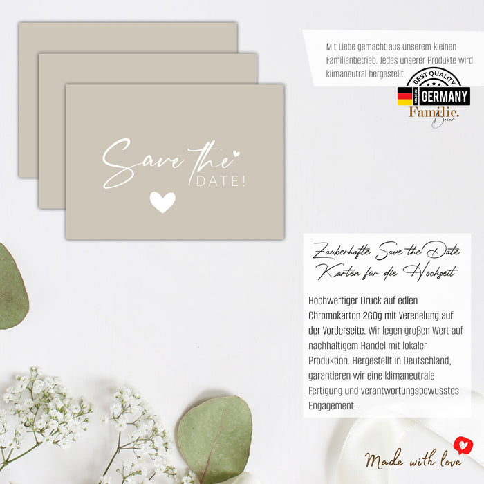 50 Zauberhafte Save the date Karten für Hochzeit Geburtstag Taufe Silberhochzeit