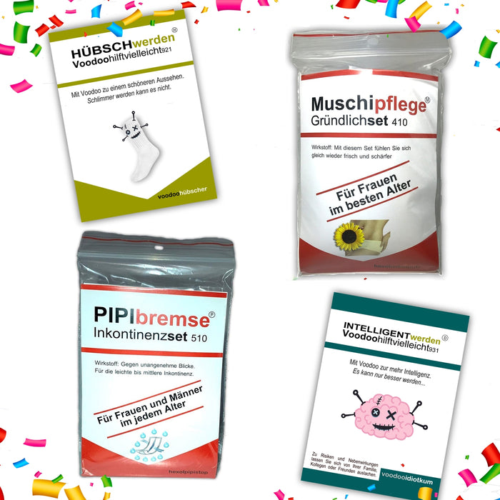 Lustige Geschenkidee Frauen zum 18 30 40 50 60 | 5 teilig | Böse Geschenkidee | Spaßgeschenk