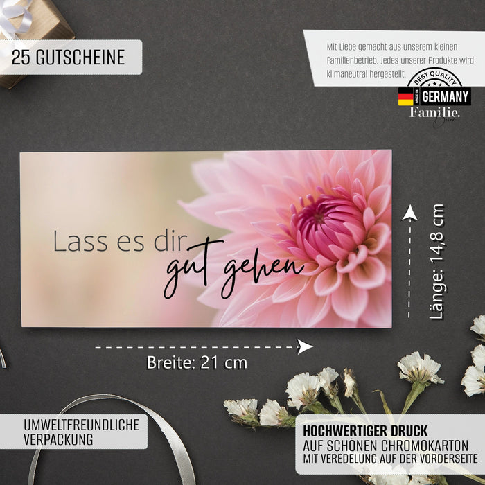 25 Blanko Gutscheine zum selber Ausfüllen für Spa Wellness Massage