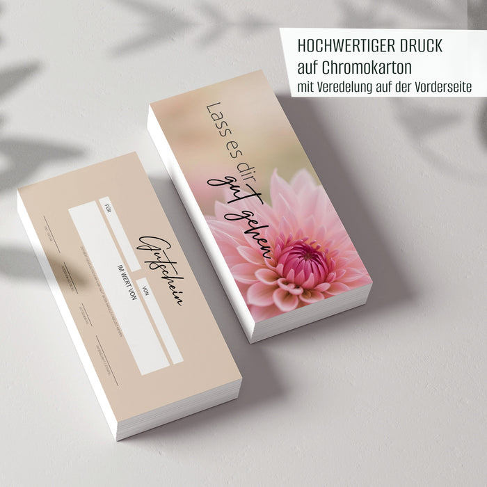 25 Blanko Gutscheine zum selber Ausfüllen für Spa Wellness Massage