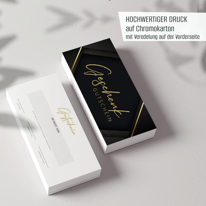 25 blanko Gutscheine zum selber ausfüllen für die Kosmetik Restaurant Friseur